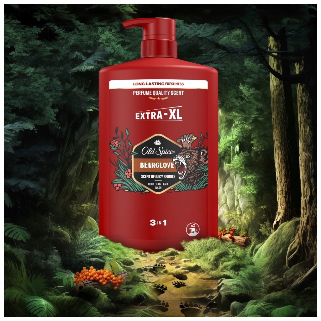 Old Spice Bearglove 3 az 1-ben Tusfürdő és Sampon (4x1000 ml)