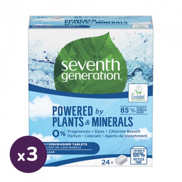 Seventh Generation Free & Clear öko mosogatógép tabletta 3x24 db