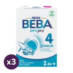   BEBA OptiPro 4 Junior tejalapú italpor vitaminokkal és ásványi anyagokkal 24 hó+ (3x600 g)