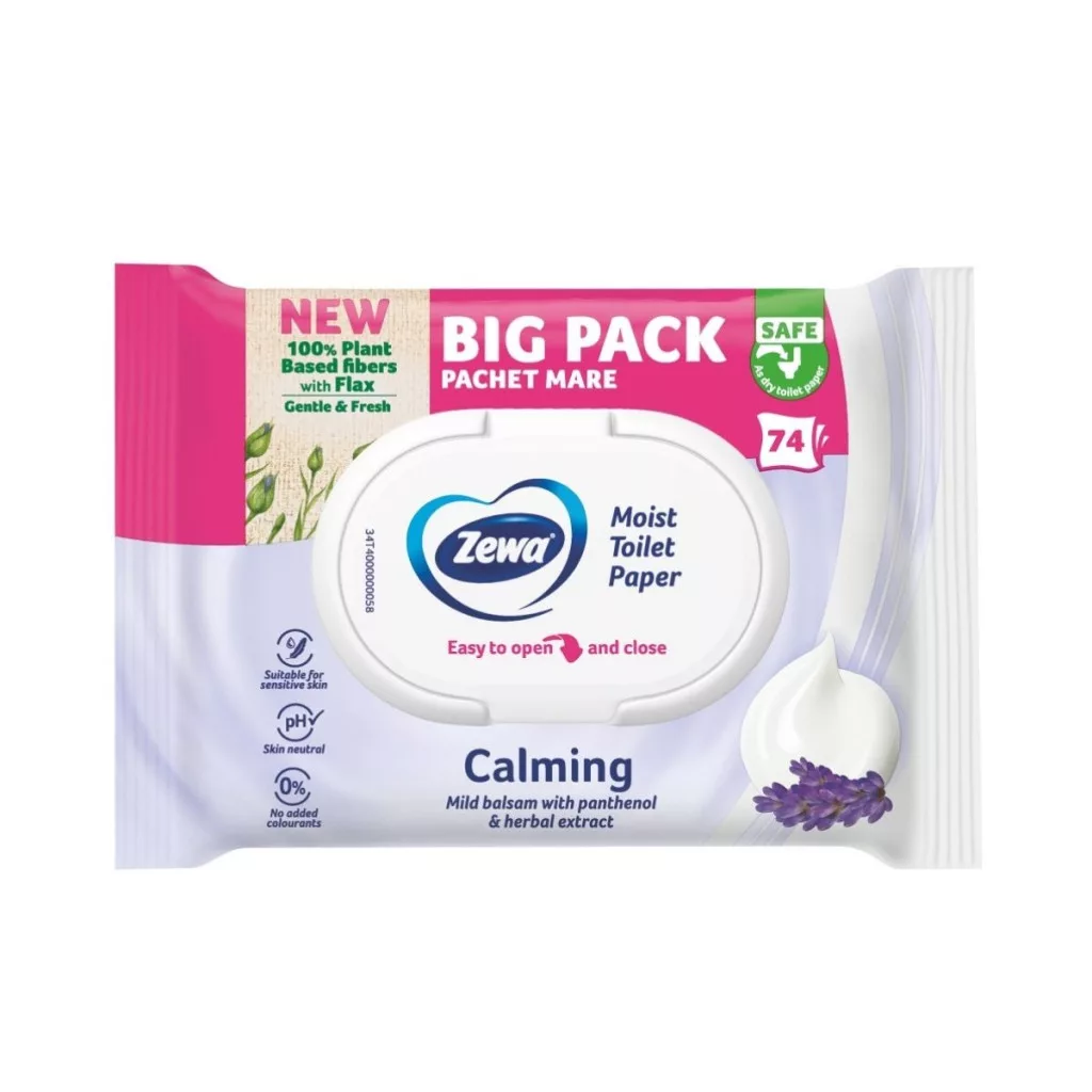 Zewa Calming BigPack nedves toalettpapír (3x74 db)