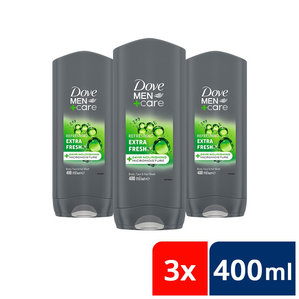 Dove Men + Care Extra Fresh tusfürdő (3x400 ml)