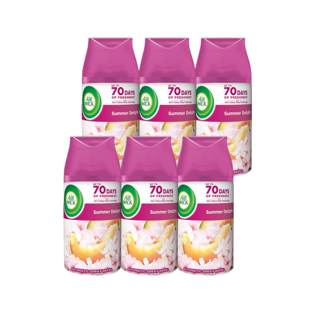 Air Wick Freshmatic Automata Légfrissítő spray utántöltő, Nyári hangulatok (6x250 ml)