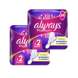 Always Ultra Platinum Super egészségügyi betét (2x26 db)