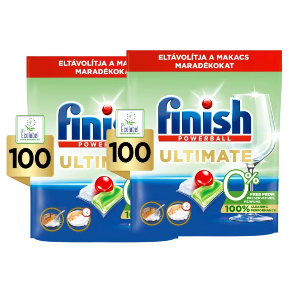 Finish Ultimate All in 1 mosogatógép-kapszula, Zero (2x100 db)
