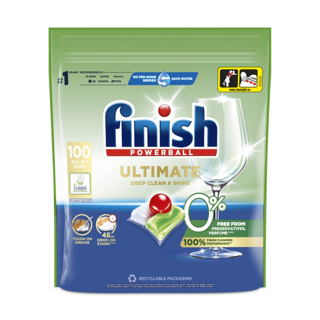 Finish Ultimate All in 1 mosogatógép-kapszula, Zero (2x100 db)