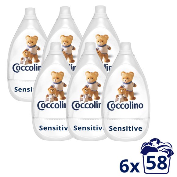 INGYENES SZÁLLÍTÁS - Coccolino Sensitive Pure ultrakoncentrált öblítő (6x870 ml)