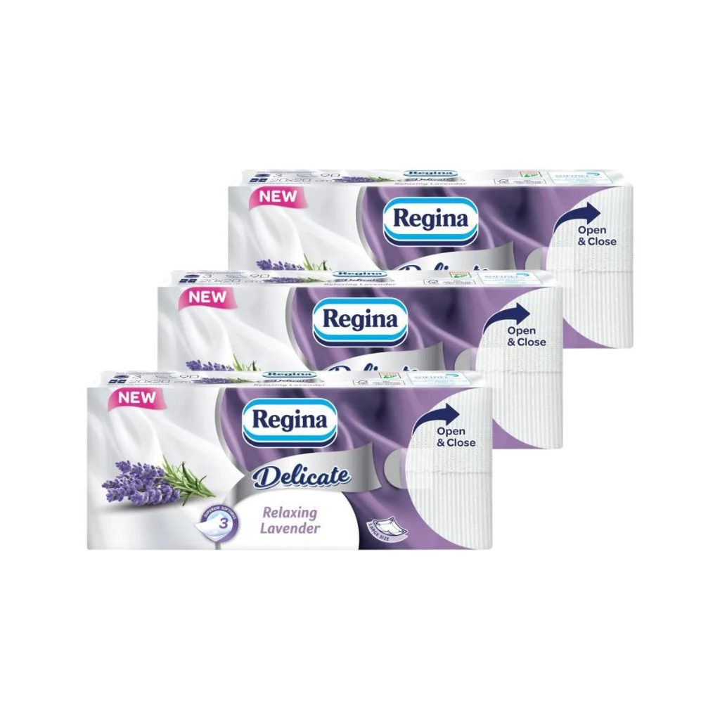 Regina Delicate Relaxing Lavender papír zsebkendő 3 rétegű (3x90 db)