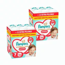   INGYENES SZÁLLÍTÁS - Pampers Premium Care Pants bugyipelenka 7, 15+ kg HAVI PELENKACSOMAG 168 db