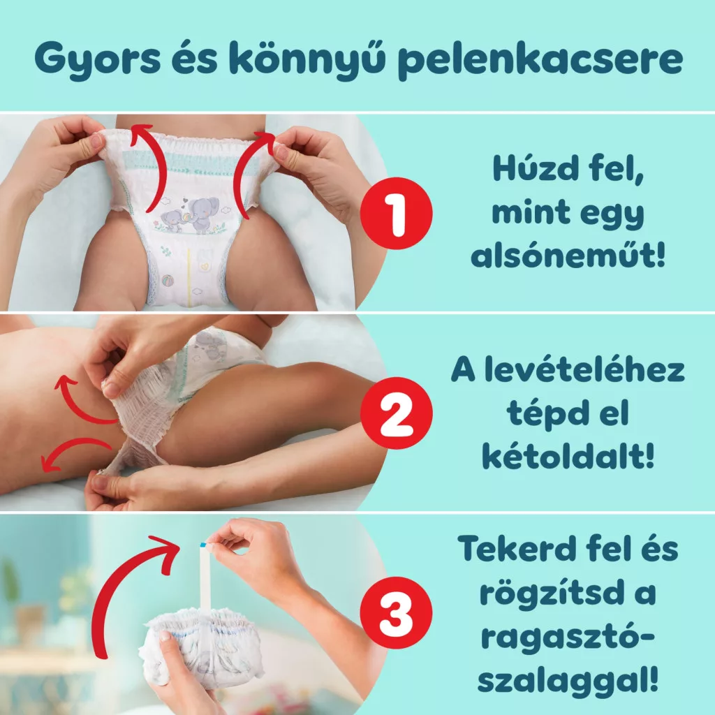 INGYENES SZÁLLÍTÁS - Pampers Premium Care Pants bugyipelenka 7, 15+ kg HAVI PELENKACSOMAG 168 db