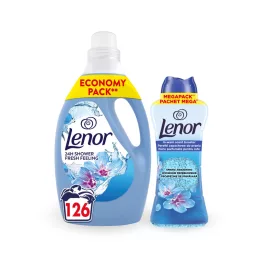   Lenor Spring Awakening illatgyöngy 735 g (60 mosás) + Lenor Spring Awakening öblítő 2,65 liter (126 mosás)