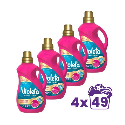 Violeta Intense color mosógél színes ruhákhoz, 4x2700 ml (196 mosás)