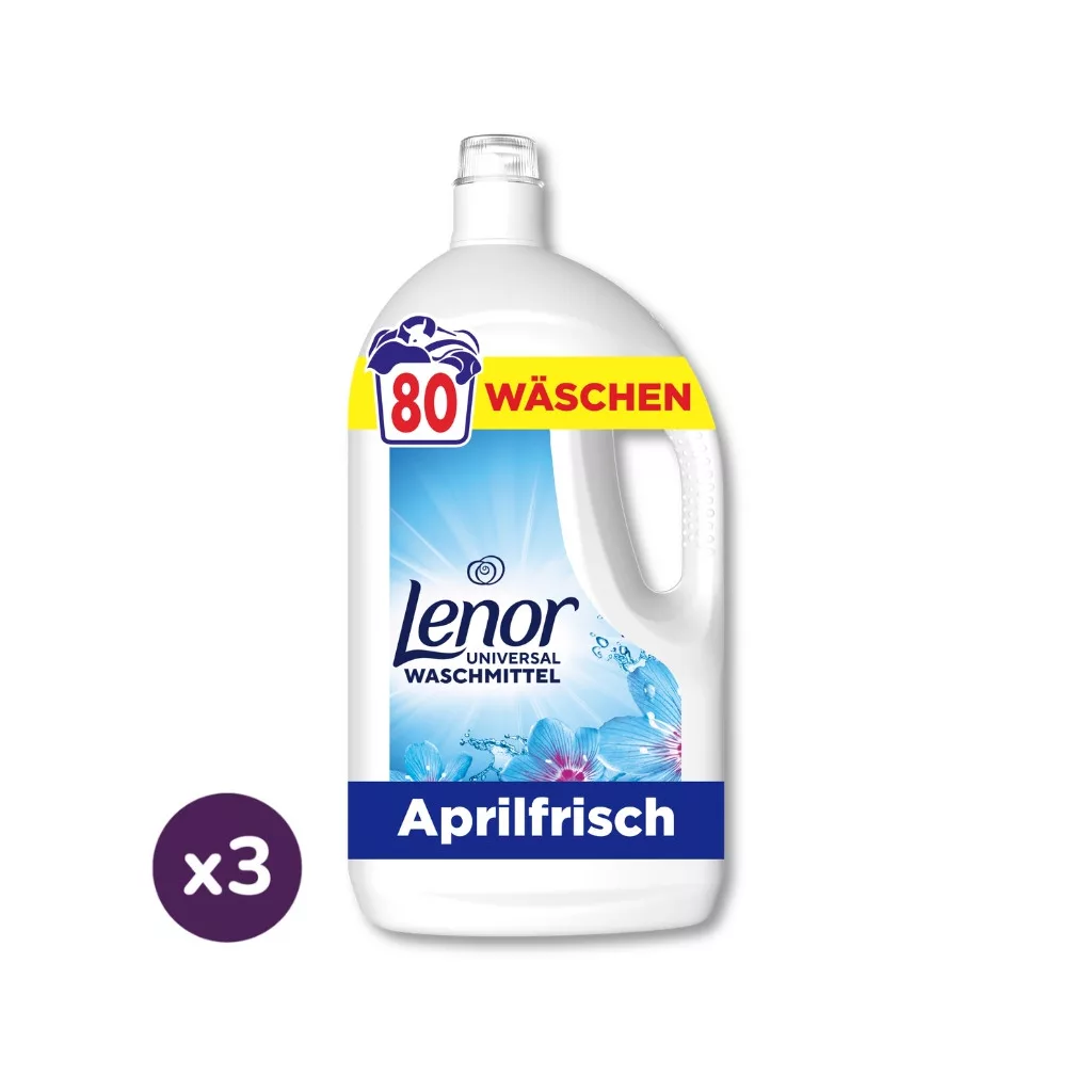 INGYENES SZÁLLÍTÁS - Lenor April Fresh Univerzális Folyékony Mosószer 3x3,6 liter (240 mosás)