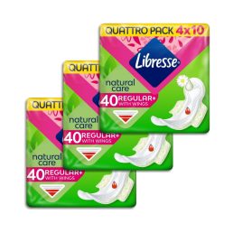   Libresse Regular+ Natural Care szárnyas egészségügyi betét (3x40 db)