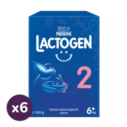   Nestlé Lactogen 2 tejalapú anyatej-kiegészítő tápszer 6 hó+ (6x500 g)