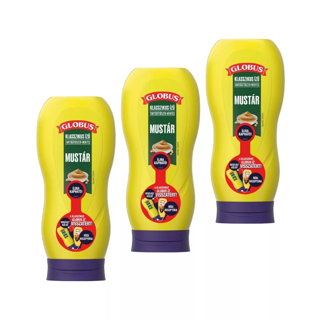 Globus Klasszikus ízű Mustár (3x440 g)