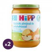   Hipp BIO sütőtök almával és pulykahússal, 5 hó+ (2x190 g)