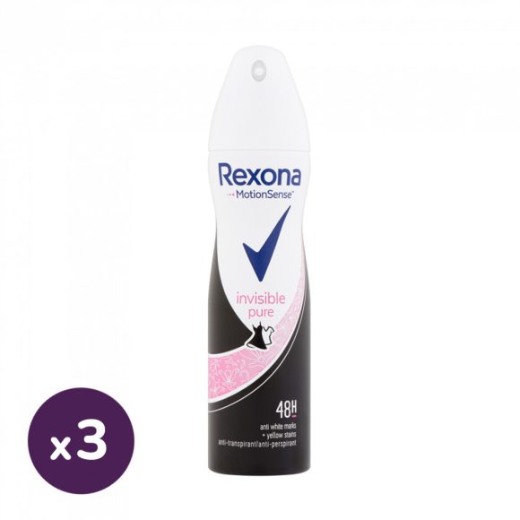 Rexona Invisible Pure izzadásgátló spray 3x150 ml