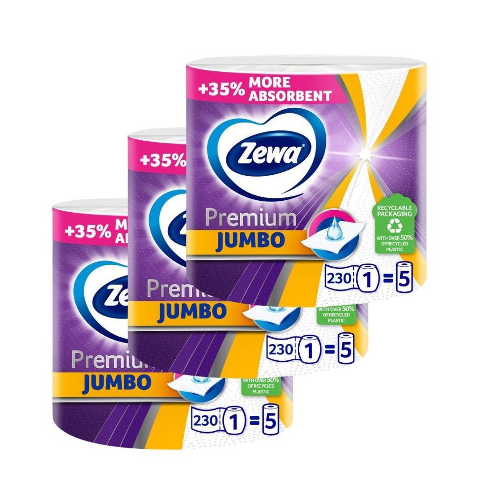 Zewa Premium Jumbo 3 rétegű papírtörlő 3x1 tekercs (3x230 lap)