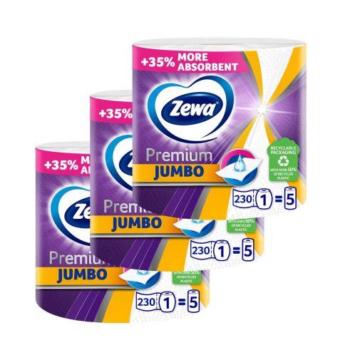 Zewa Premium Jumbo 3 rétegű papírtörlő 3x1 tekercs (3x230 lap)