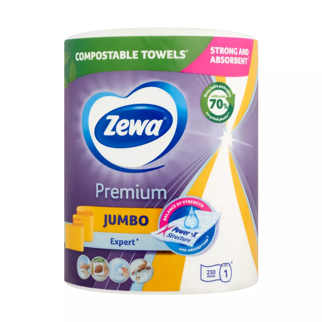 Zewa Premium Jumbo 3 rétegű papírtörlő 3x1 tekercs (3x230 lap)