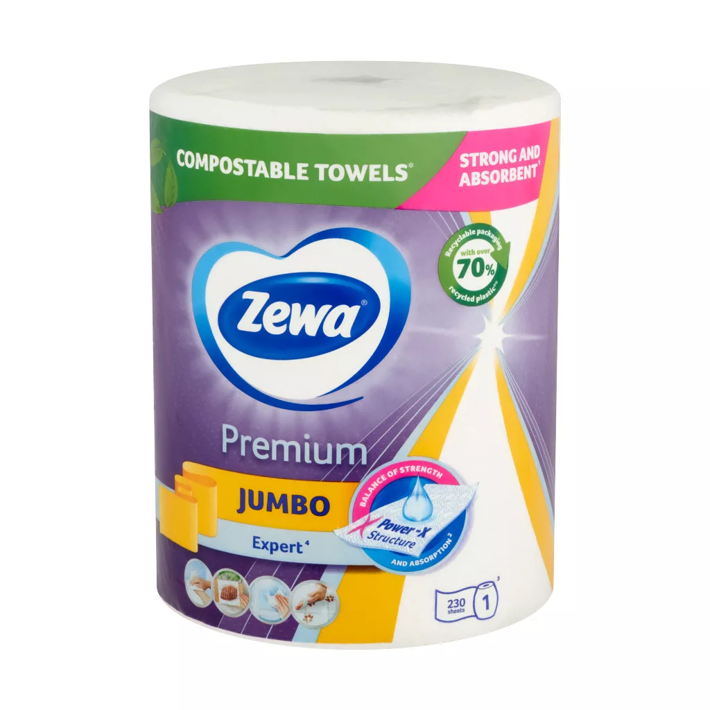 Zewa Premium Jumbo 3 rétegű papírtörlő 3x1 tekercs (3x230 lap)