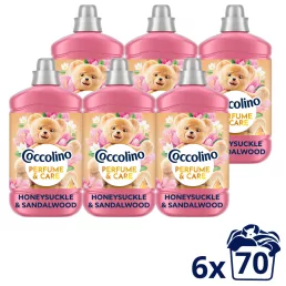  Coccolino Perfume & Care Honeysuckle & Sandalwood öblítő 6x1610 ml (420 mosás)