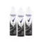 Rexona Invisible Black & White izzadásgátló spray 3x150 ml