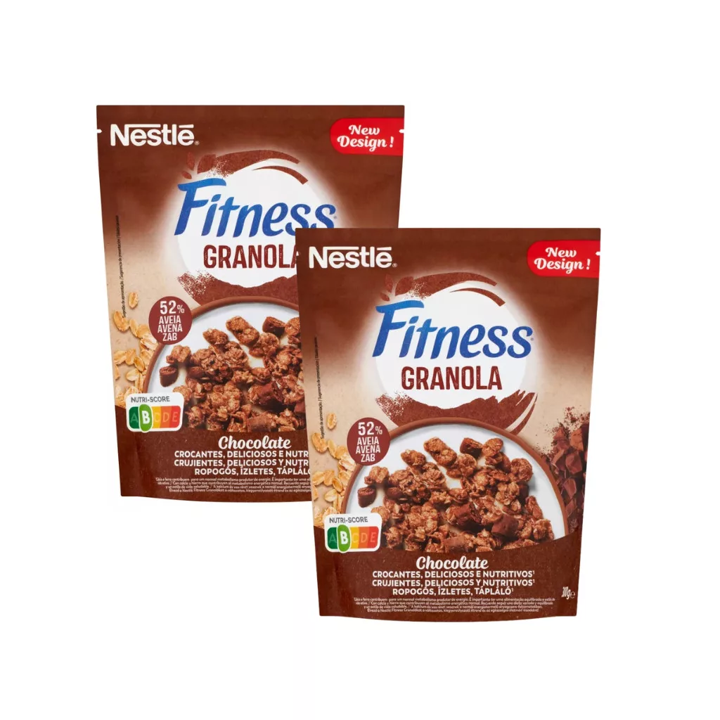 Nestlé Fitness Granola Choco - csokoládédarabokkal, kálciummal és vassal (2x300 g)