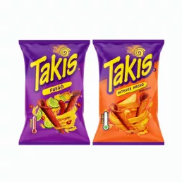   Takis Fuego & Intense Nacho tortilla chips válogatás (2x100 g)