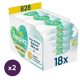 INGYENES SZÁLLÍTÁS - Pampers Harmonie New Baby Plastic Free műanyagmentes nedves törlőkendő (2x18x46 db)