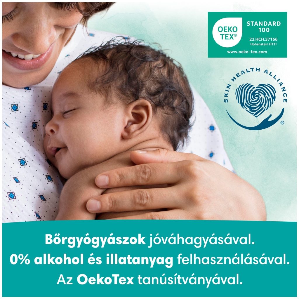 INGYENES SZÁLLÍTÁS - Pampers Harmonie New Baby Plastic Free műanyagmentes nedves törlőkendő (2x18x46 db)