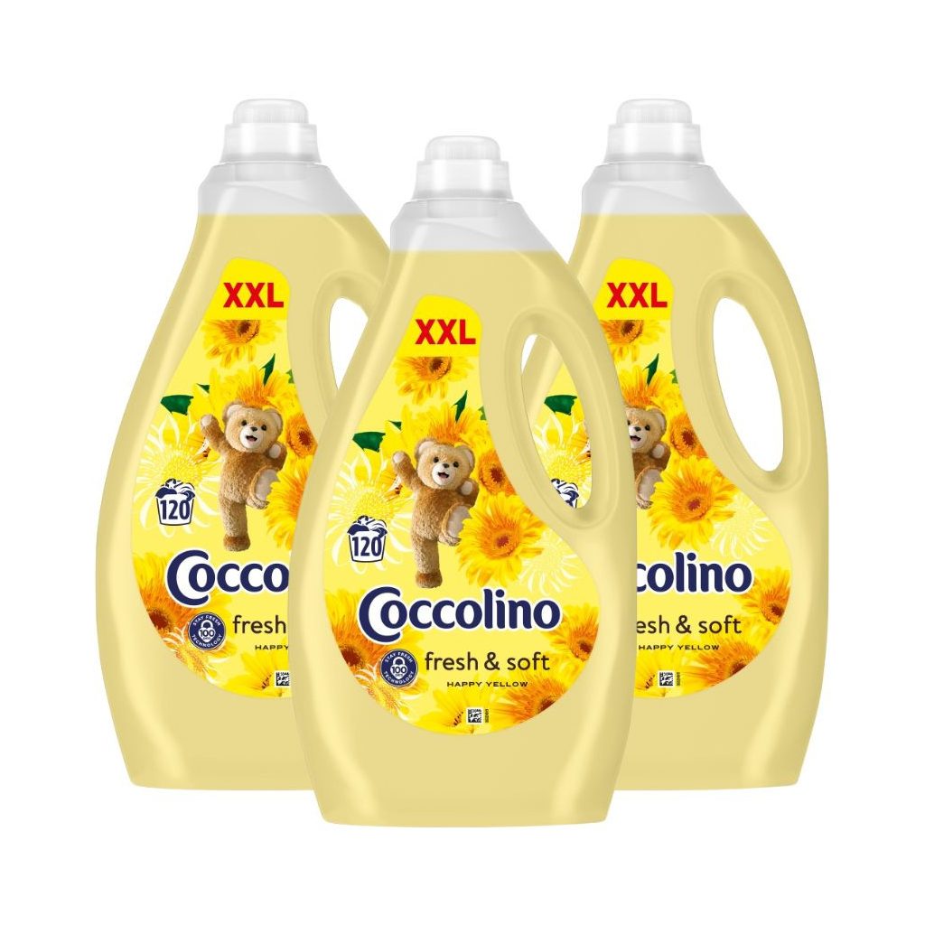 Coccolino Happy Yellow öblítőkoncentrátum (3x3000 ml)