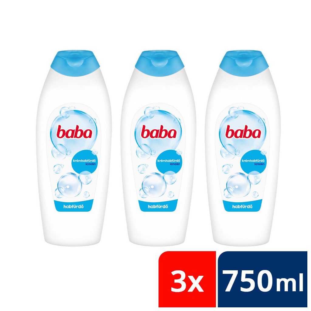 Baba lanolinos habfürdő 3x750 ml
