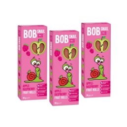 Bob Snail alma-málna gyümölcstekercs (3x30 g)