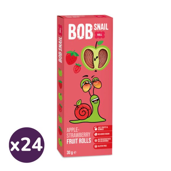 Bob Snail alma-eper gyümölcstekercs (24x30 g)