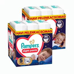   INGYENES SZÁLLÍTÁS - Pampers Night Pants bugyipelenka 5, 11-17 kg HAVI PELENKACSOMAG 184 db