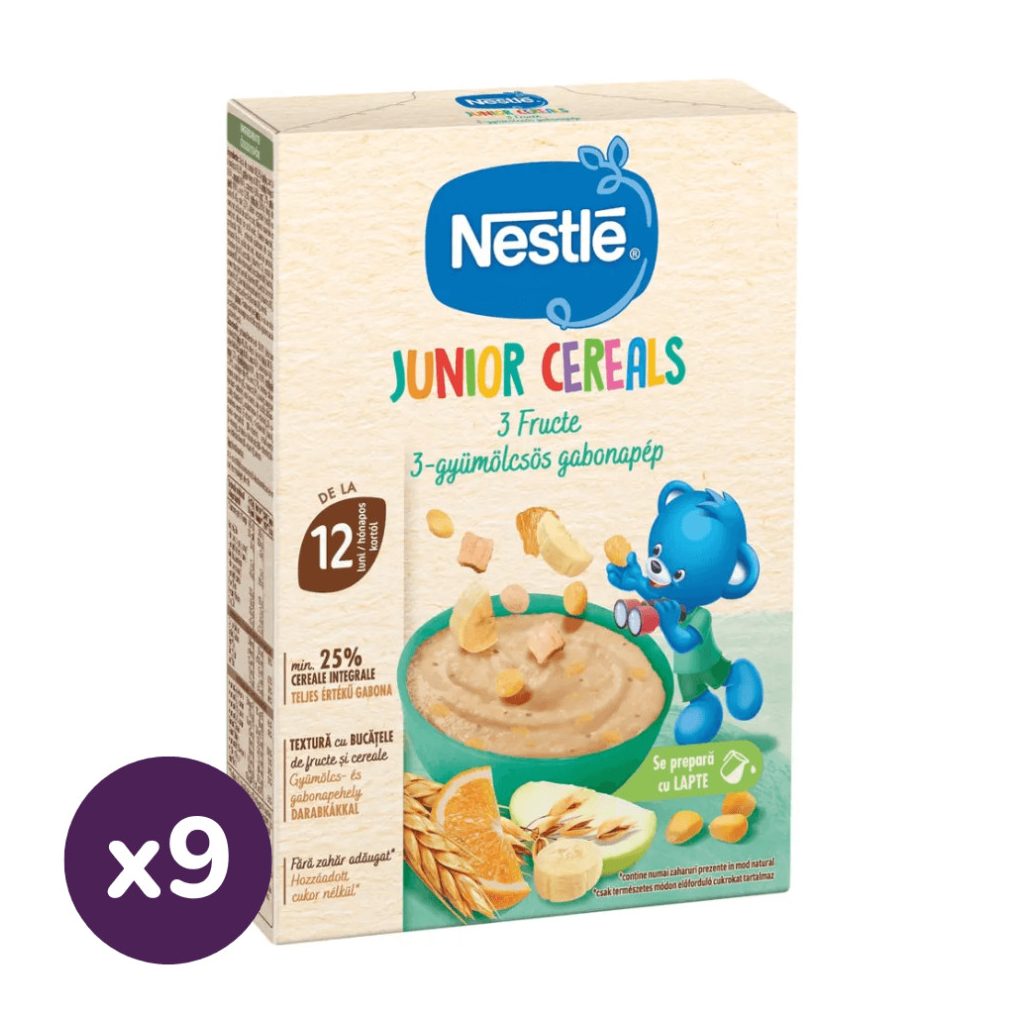 Nestlé Junior Vegyes gyümölcs gabonapép 12 hó+ (9x200 g)