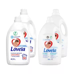   INGYENES SZÁLLÍTÁS - Lovela Baby folyékony mosószer színes és fehér ruhákhoz 4x4,5l (200 mosás)