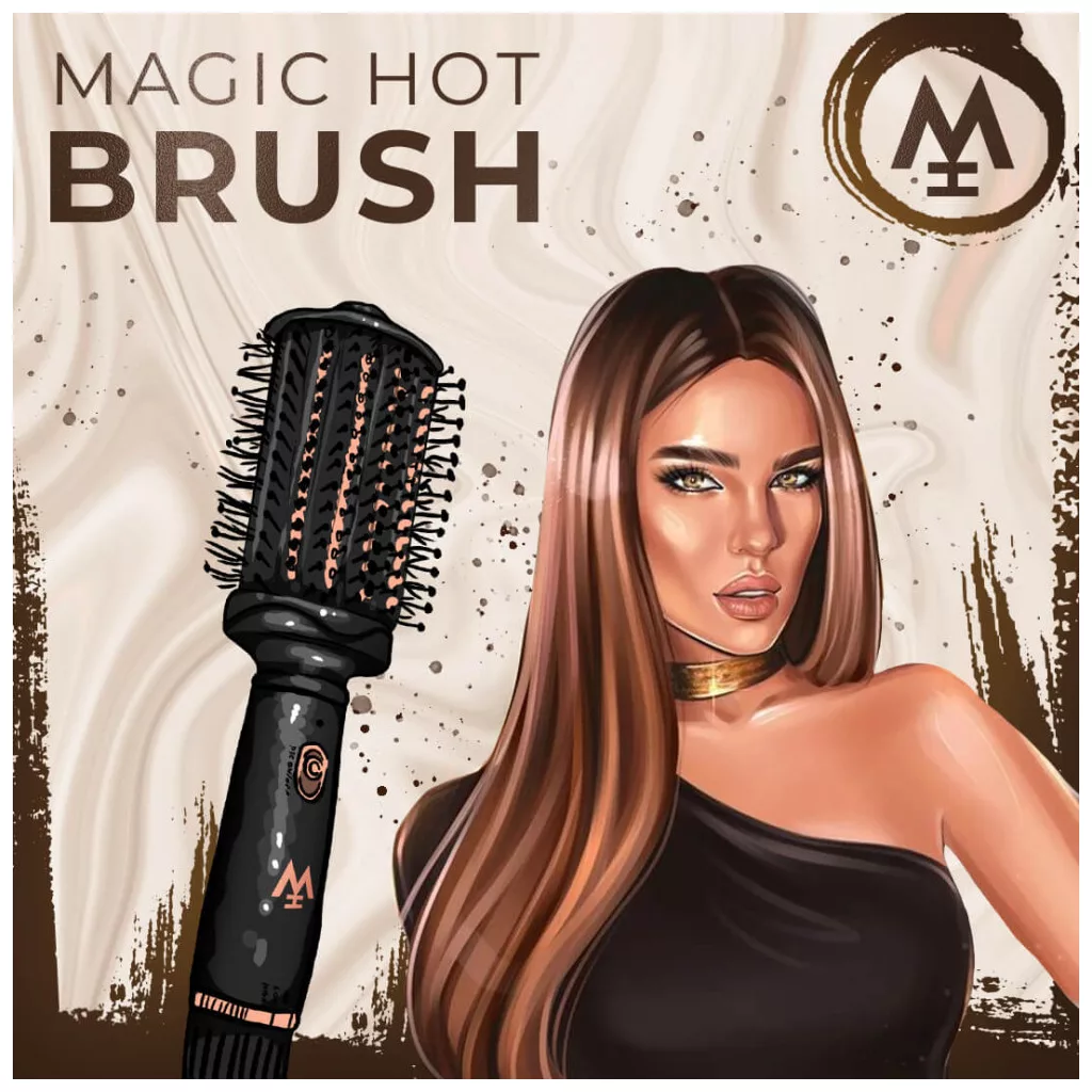 3 havi Magic Hair MAX hajvitamin kapszula kúra + 1 db Magic Hair Hot Brush meleglevegős hajformázó csomag