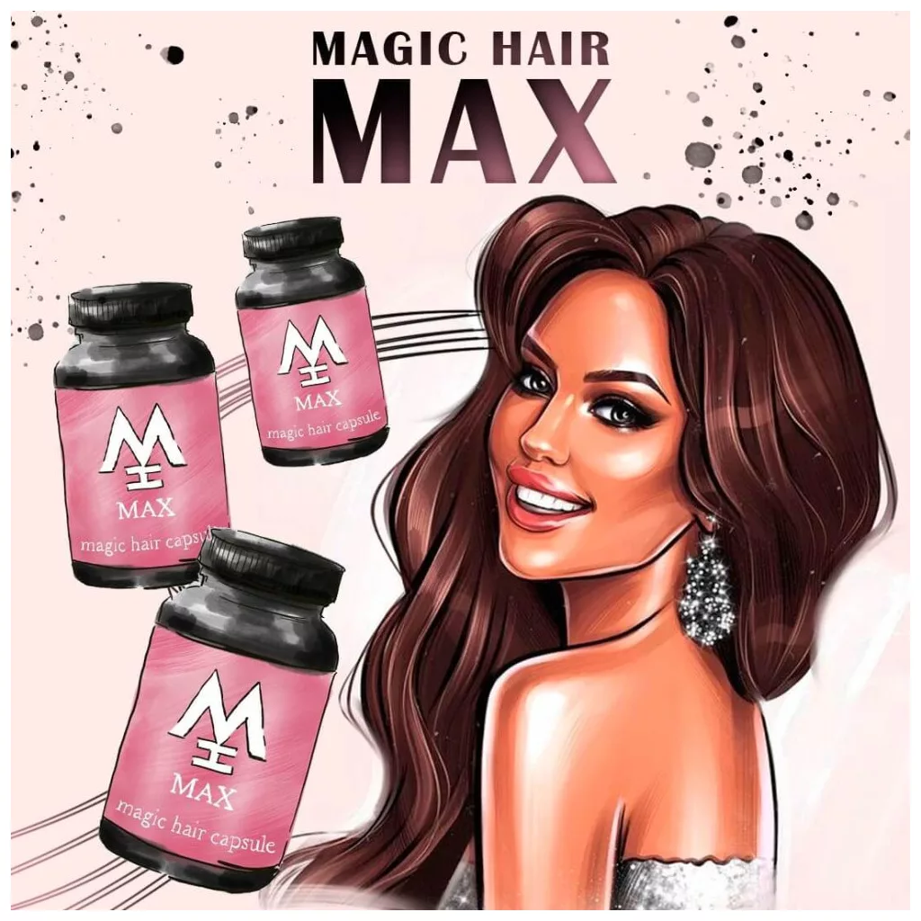 3 havi Magic Hair MAX hajvitamin kapszula kúra + 1 db Magic Hair Hot Brush meleglevegős hajformázó csomag