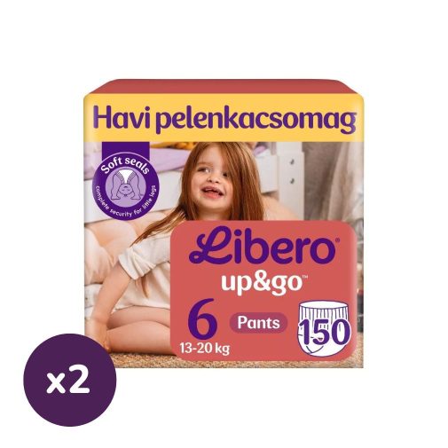 INGYENES SZÁLLÍTÁS - Libero Up&Go 6 bugyipelenka, 13-20 kg, HAVI PELENKACSOMAG 300 db