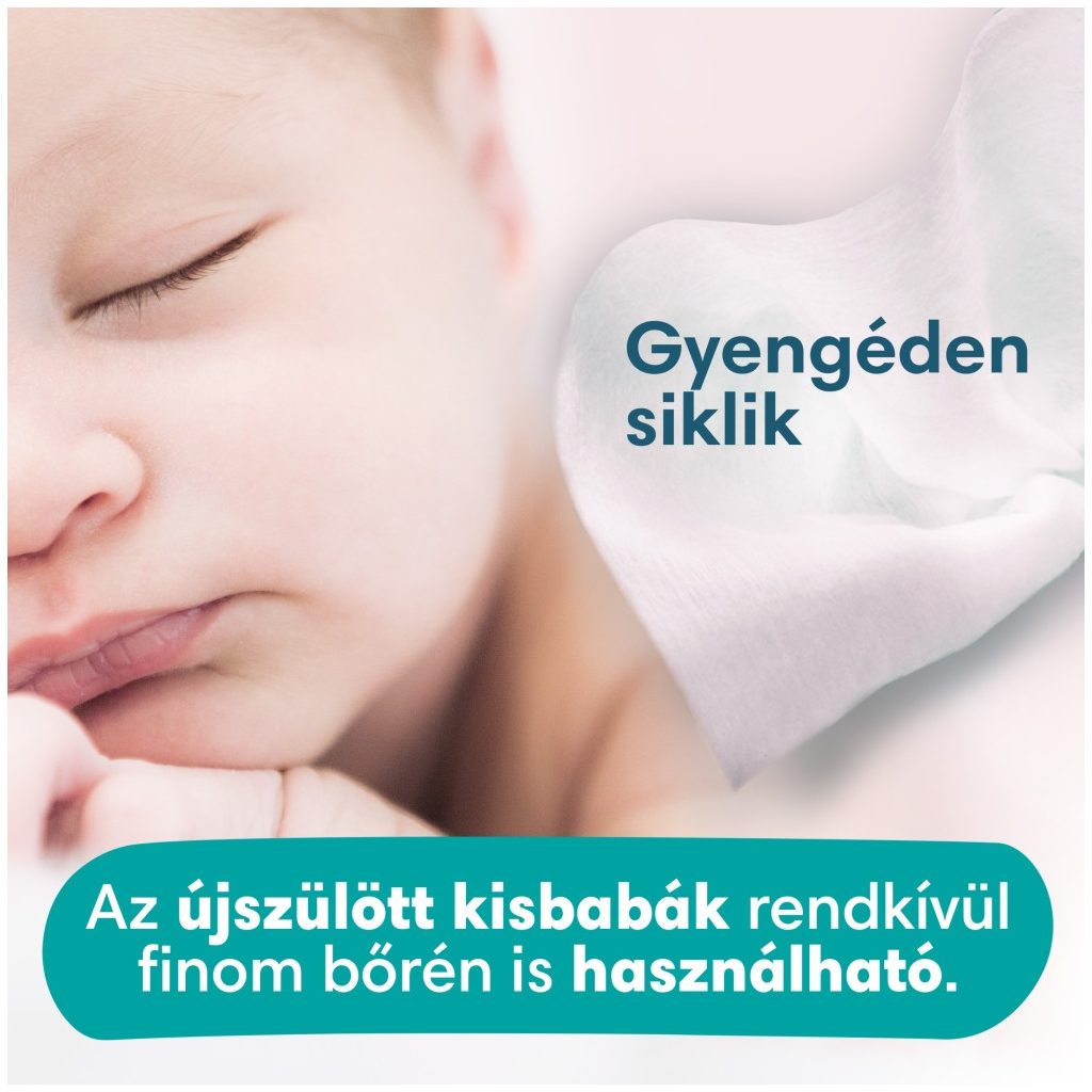 INGYENES SZÁLLÍTÁS - Pampers Sensitive műanyagmentes nedves törlőkendő (2x24x52 db)