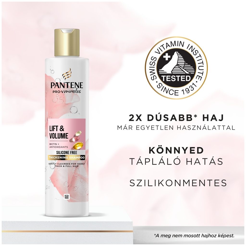 Pantene Pro-V Miracles Lift N Volume dúsító sampon biotinnal (2x250 ml)