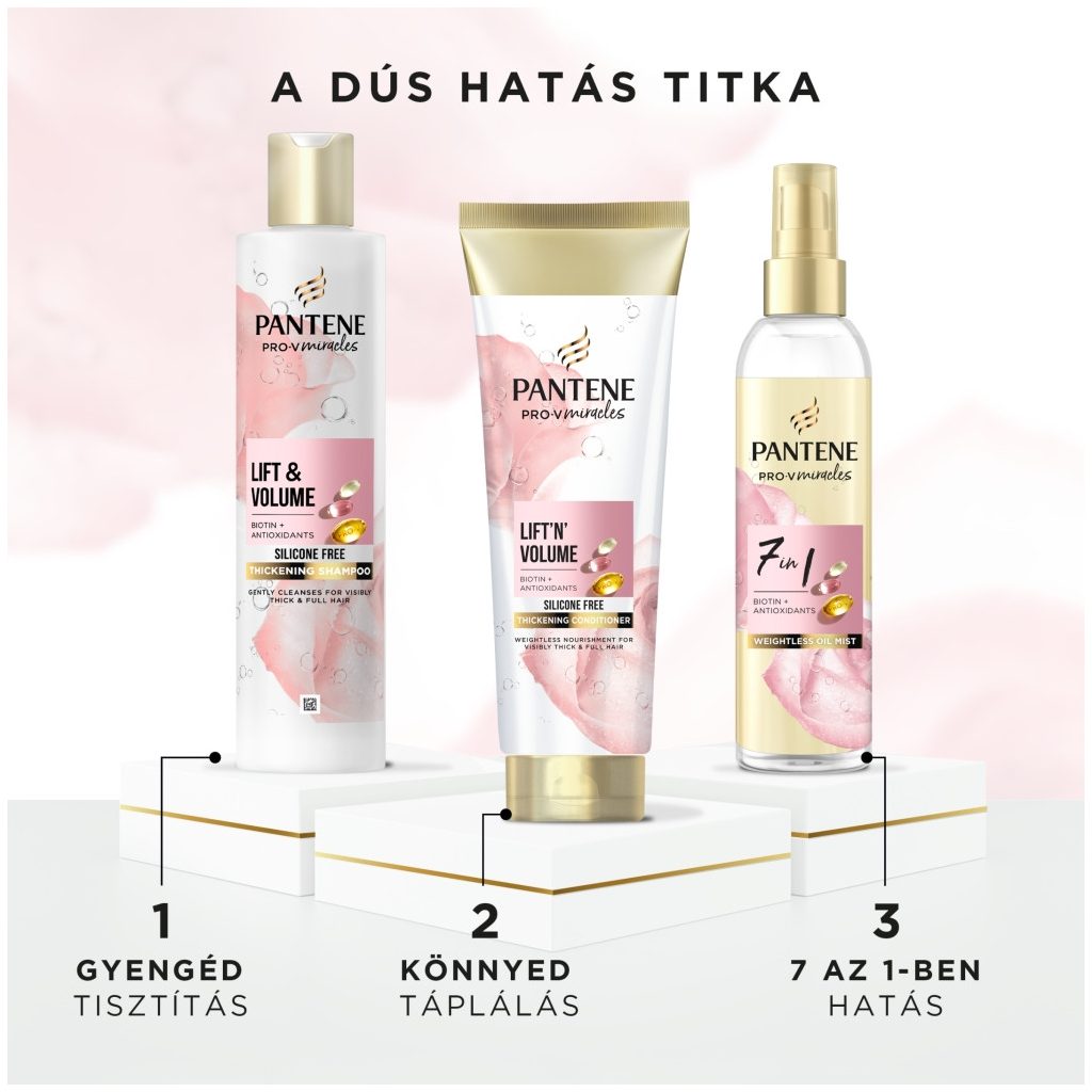 Pantene Pro-V Miracles Lift N Volume dúsító sampon biotinnal (2x250 ml)