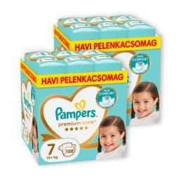   INGYENES SZÁLLÍTÁS - Pampers Premium Care pelenka 7, 15+ kg, HAVI PELENKACSOMAG 1+1 216 db