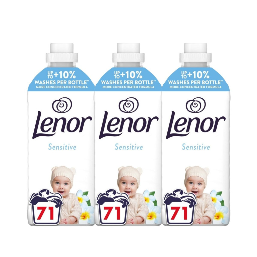 Lenor Sensitive öblítő 3x1,491 liter (213 mosás)