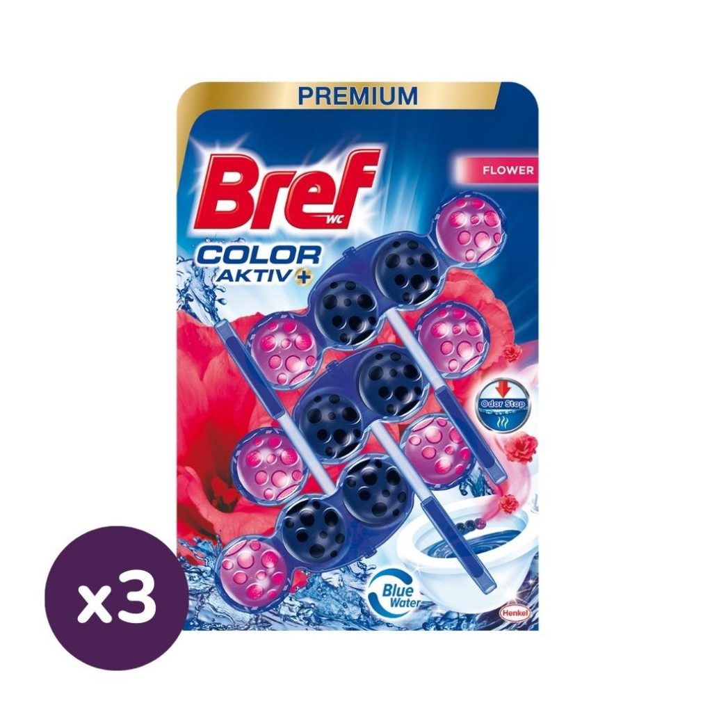 Bref Blue Aktiv Fresh Flowers toalett frissítő (9x50 g)