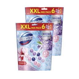   Domestos Power5 WC frissítő blokk mix, Magnolia / Lavender (2x6x50 g)