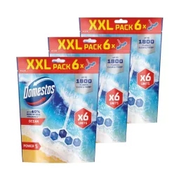 Domestos Power5 WC frissítő blokk, Ocean (3x6x50 g)