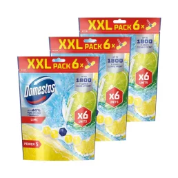 Domestos Power5 WC frissítő blokk, Lime (3x6x50 g)